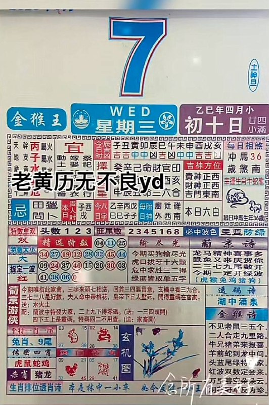 2025年5月7日，四月初十，星期3️⃣2025年5月7日，四月初十，星期3️⃣
