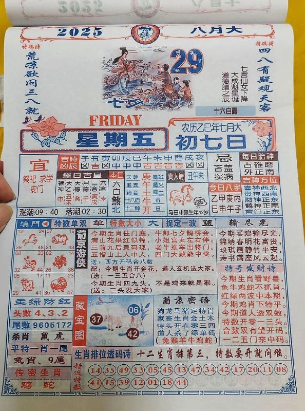 2025年8月29日，七月初七，星期五2025年8月29日，七月初七，星期五