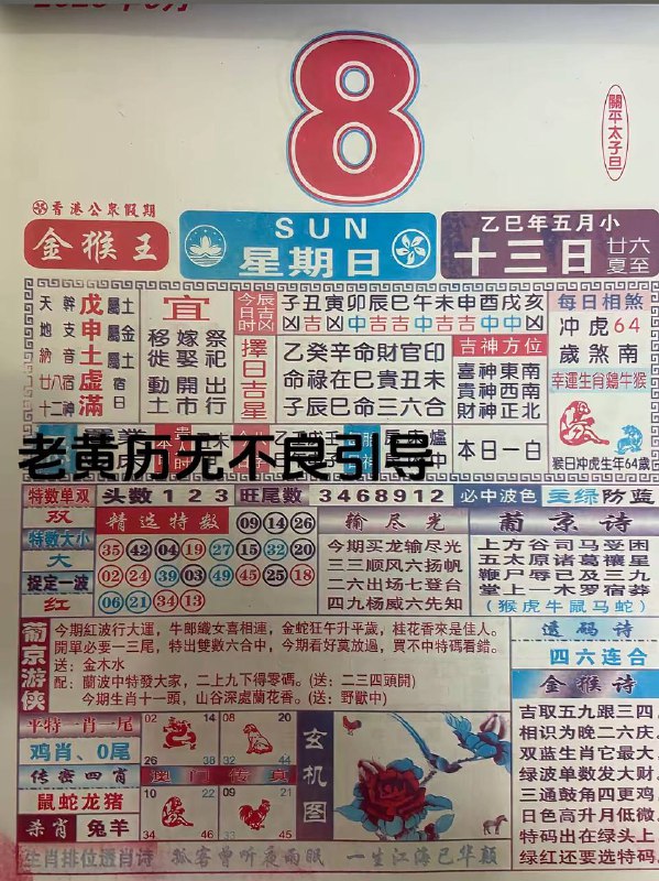 2025年6月8日，五月十三，星期日2025年6月8日，五月十三，星期日