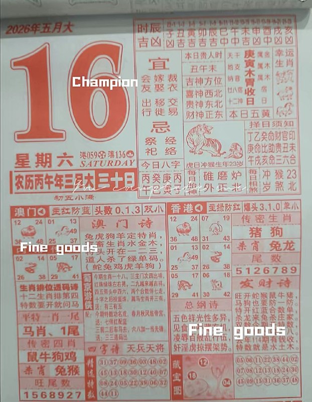 (日历) 5月16日, 农历三月三十,星期六投注点这里:  👇   👇    👇    👇    👇    👇