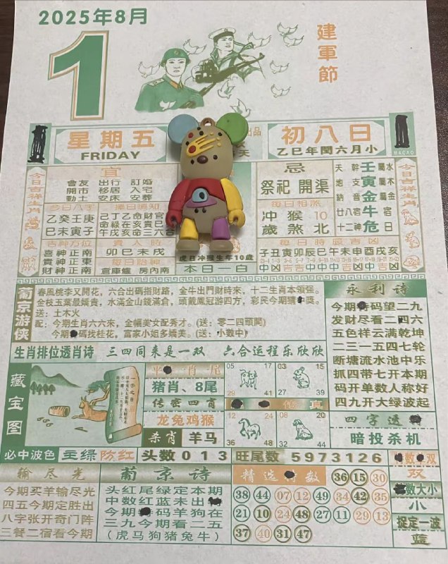 2025年8月1日，七月初八，星期五2025年8月1日，七月初八，星期五
