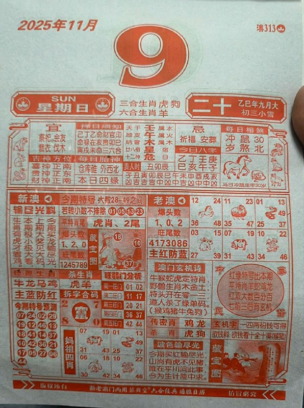 2025年11月9日.九月二十，星期日2025年11月9日.九月二十，星期日