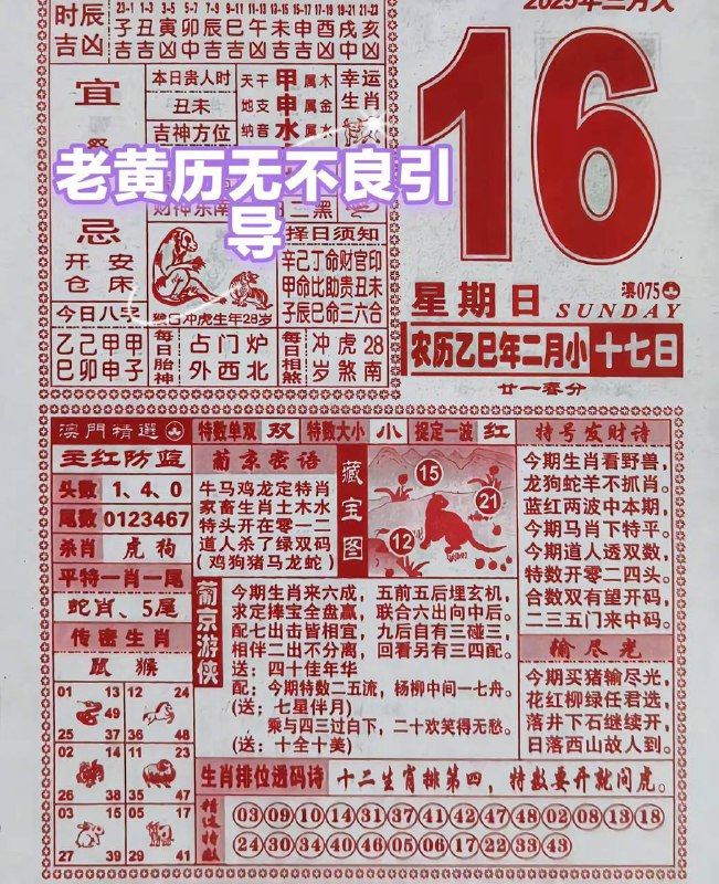 2025年3月16日，二月十七，星期日2025年3月16日，二月十七，星期日