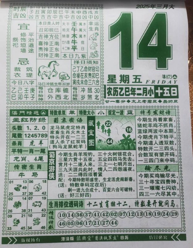2025年3月14日，二月十五，星期五2025年3月14日，二月十五，星期五