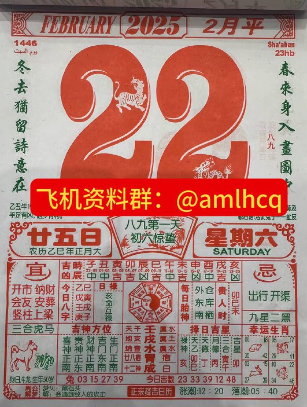 2025年2月22日 正月二十五，星期六2025年2月22日 正月二十五，星期六