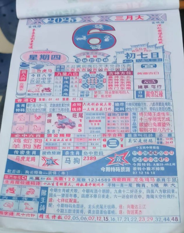 2025年3月6日，二月初七，星期四2025年3月6日，二月初七，星期四
